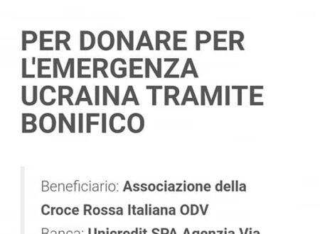 CROCE ROSSA ITALIANA LANCIA UN URGENTE RACCOLTA FONDI A SOSTEGNO DELL’UCRAINA